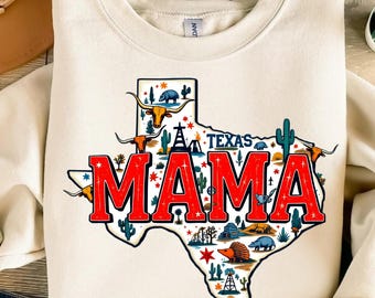 Texas Mama PNG : Western Cowgirl Design (téléchargement numérique)
