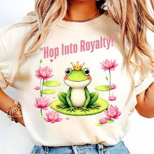 Froschkönig Png, Retro Frosch Png, Kokette Geschenk Png, Digitales Frosch-Shirt, Frosch-Krone-Png, netter Frosch-Download, Retro Frosch-Shirt, Kokette Tier