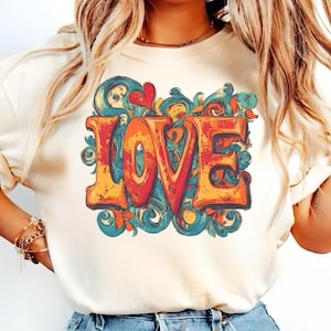 Love Shirt - PNG - Download Sublimation Designs -Digital Prints - Love png - Love Download - Love Designs, Love Sweatshirt, Digital Download