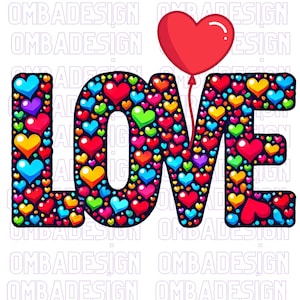 Colorful LOVE Art Print, Love Life Png, Download Sublimation Designs, Love png, Love Art, Love Shirt, Love Sweatshirt, Digital Download