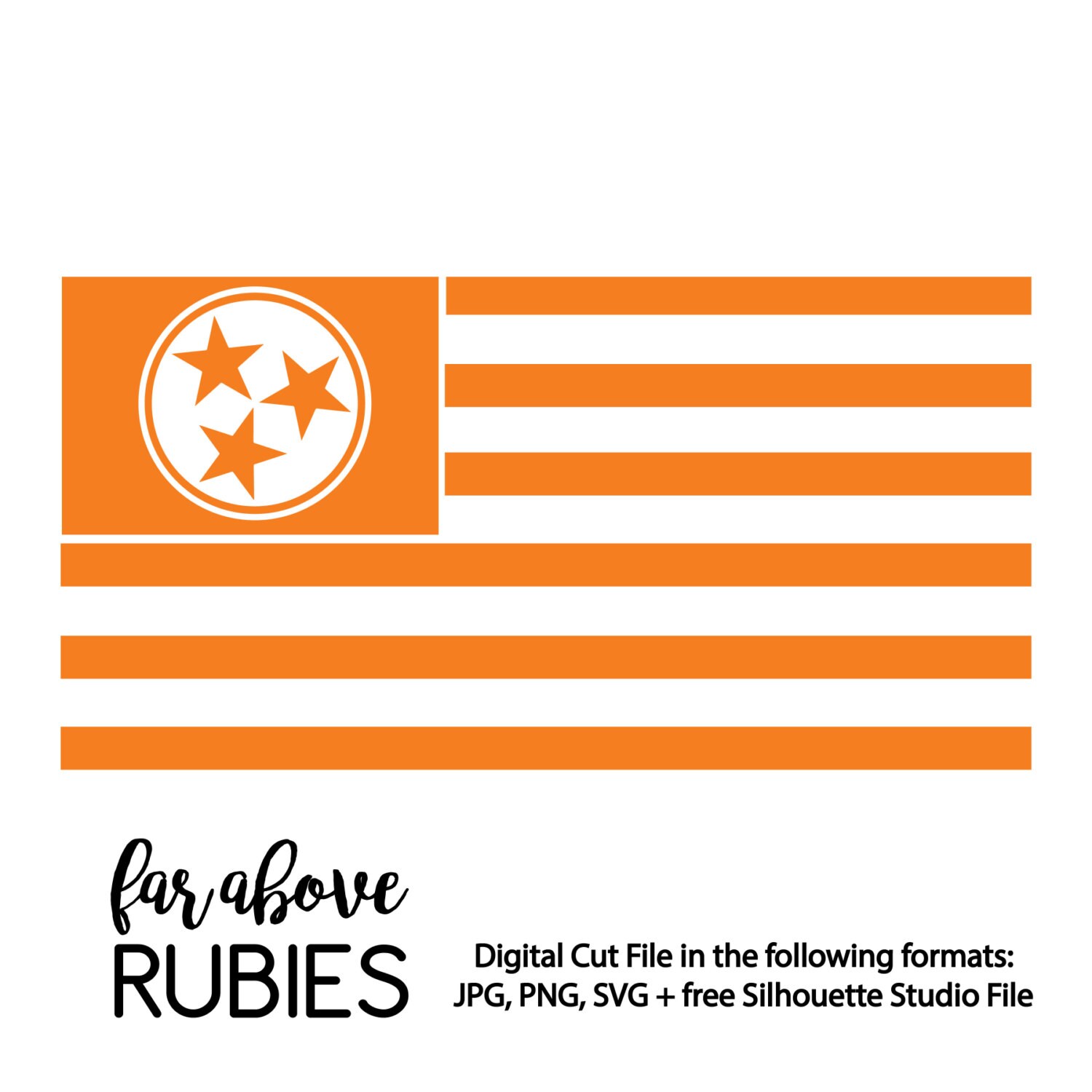 Download Tennessee Tri-star and Stripes Flag TN SVG cut file | Etsy