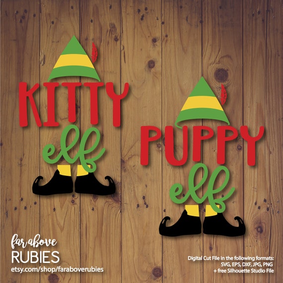 Download Free Puppy Elf Kitty Elf Christmas Elf Svg Eps Dxf Png Jpg Etsy SVG DXF Cut File