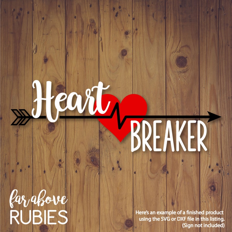 Download Happy Valentine's Day Heart Breaker Arrow Heart SVG | Etsy