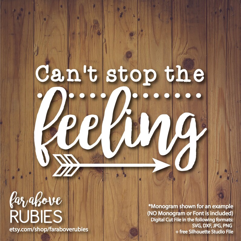 Can't Stop the Feeling with Dots and Arrows SVG DXF Etsy