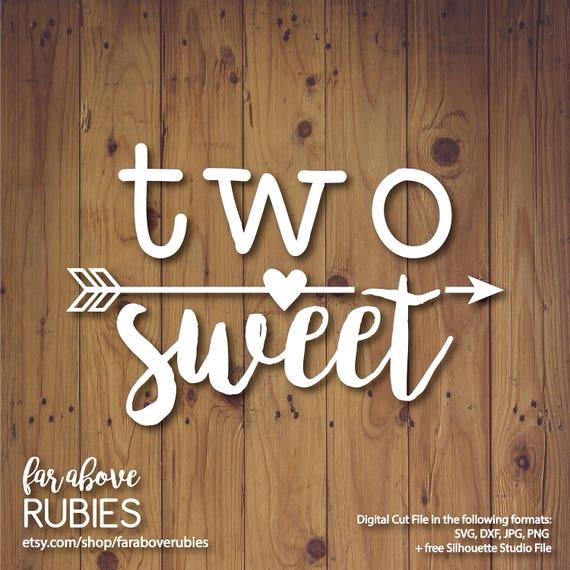 Download Two Sweet with Arrow for Girl 2nd Birthday Party SVG EPS ...