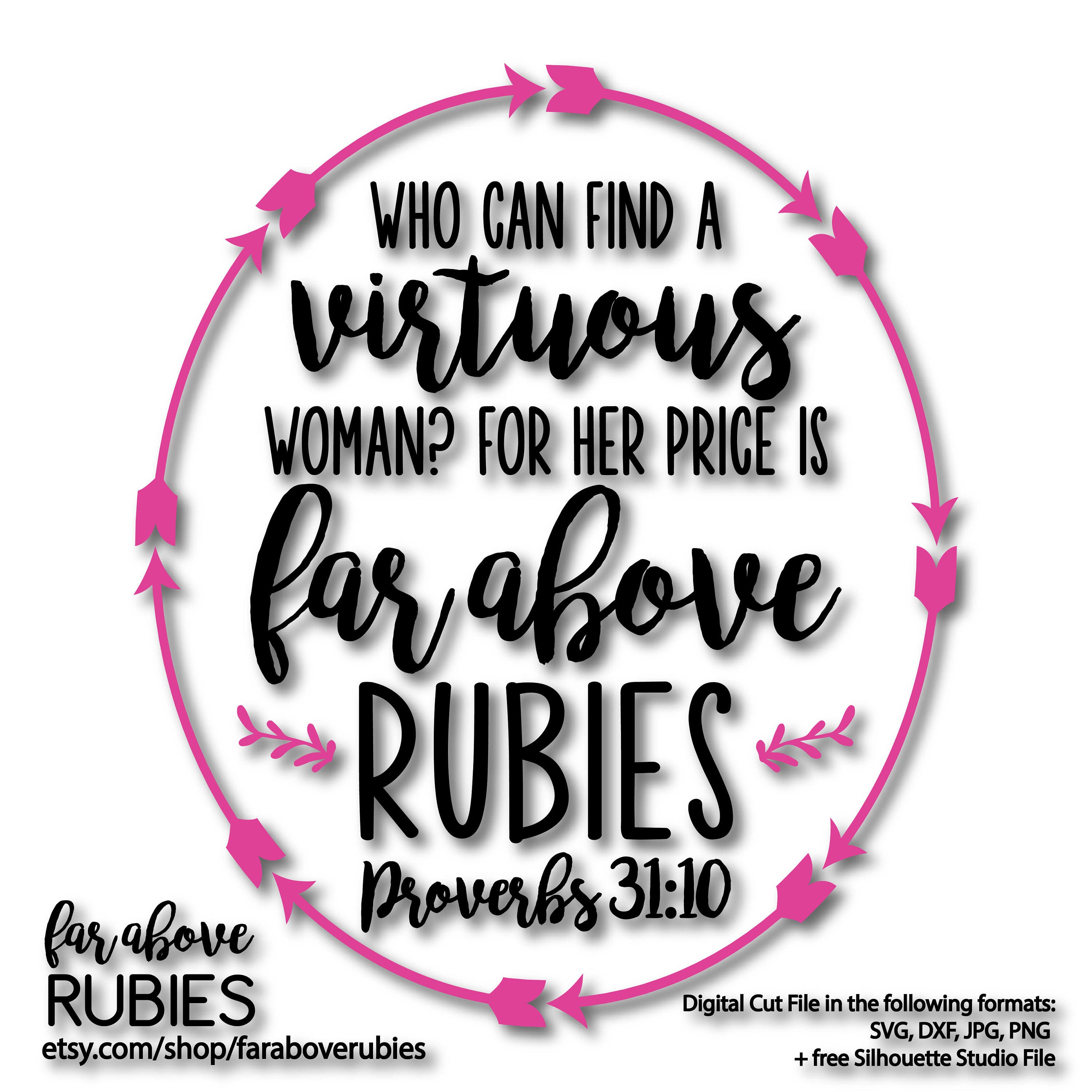 Download Who can find a virtuous woman For her price is far above | Etsy
