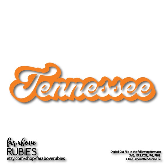 Script Tennessee Word Art Design Svg Eps Dxf Png Jpg Etsy