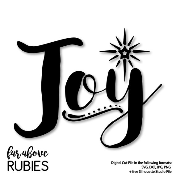 Joy Word Art With Christmas Star Svg Eps Dxf Png Jpg Etsy
