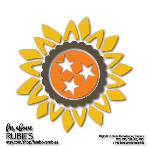 Download Free Sunflower Tristar State Of Tennessee Tn Pride Proud Svg Eps Etsy SVG Cut Files