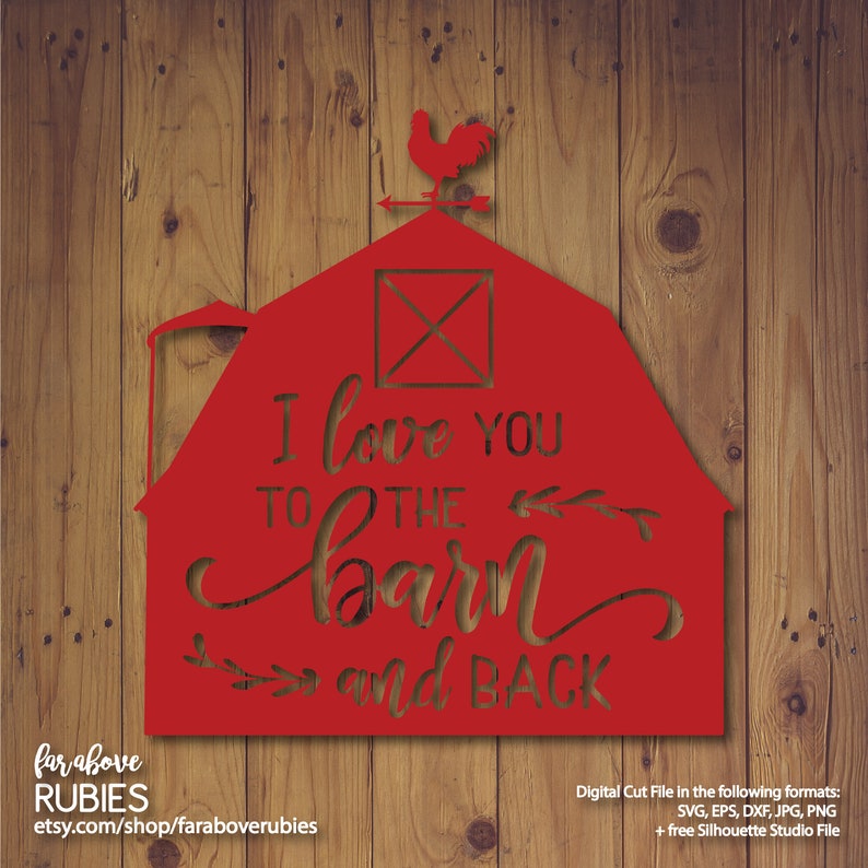 Download I Love You to the Barn and Back Silo Weathervane Rooster ...