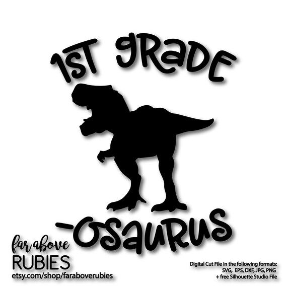 1st Grade Dinosaur Back To School For Boys Girls Svg Eps Etsy