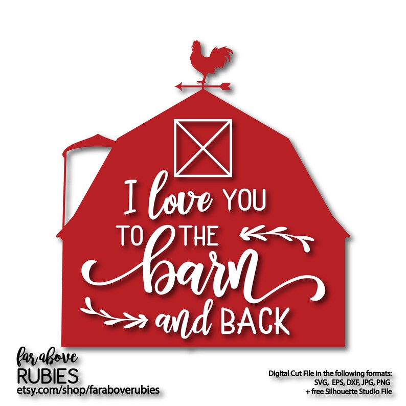 Download I Love You to the Barn and Back Silo Weathervane Rooster ...