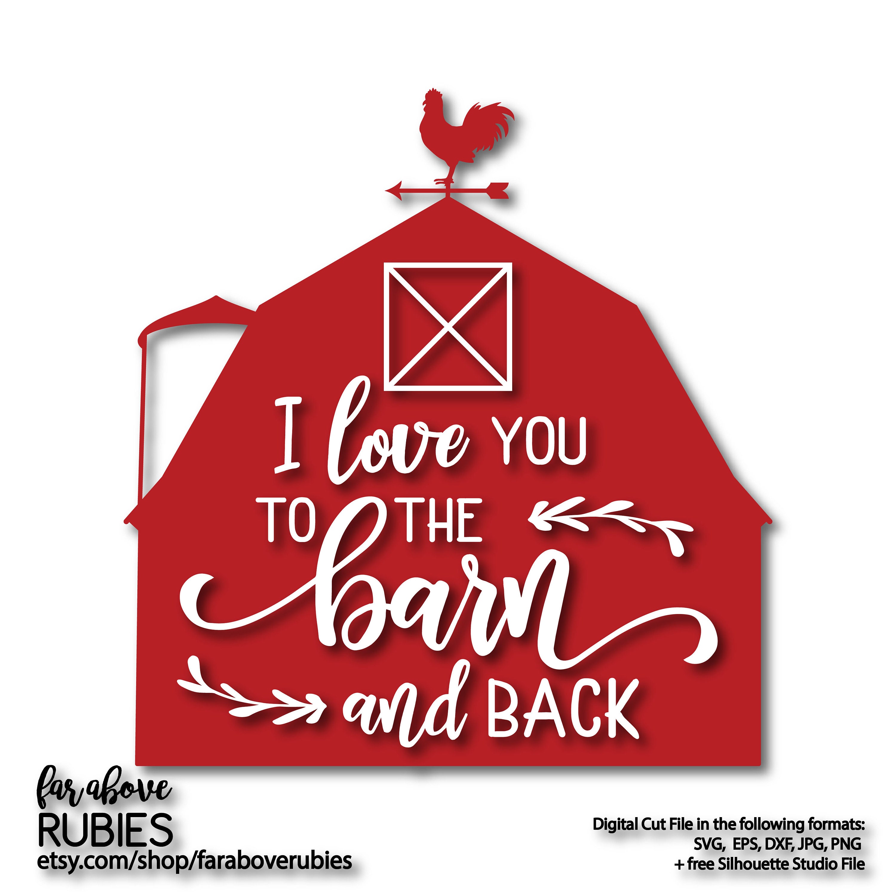 Download I Love You to the Barn and Back Silo Weathervane Rooster ...