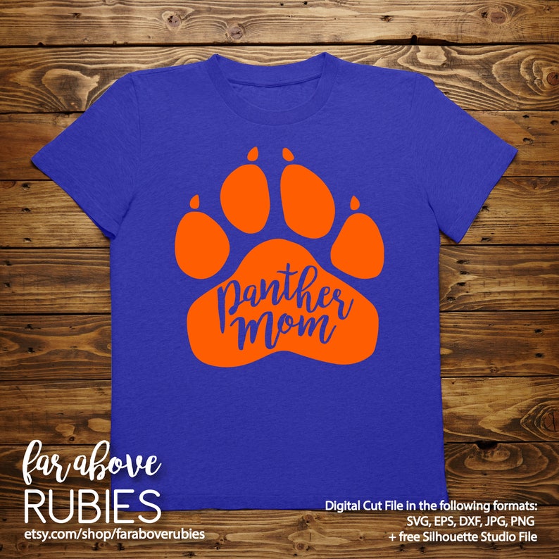 Download Panther Mom Paw Print School Team Mascot Pride Mascot SVG ...