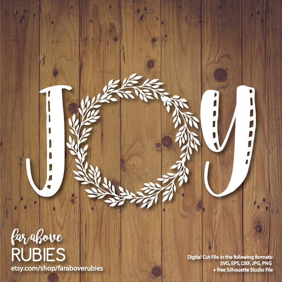Download Free Christmas Joy Wreath Holidays Svg Eps Dxf Png Jpg Digital Etsy SVG Cut Files