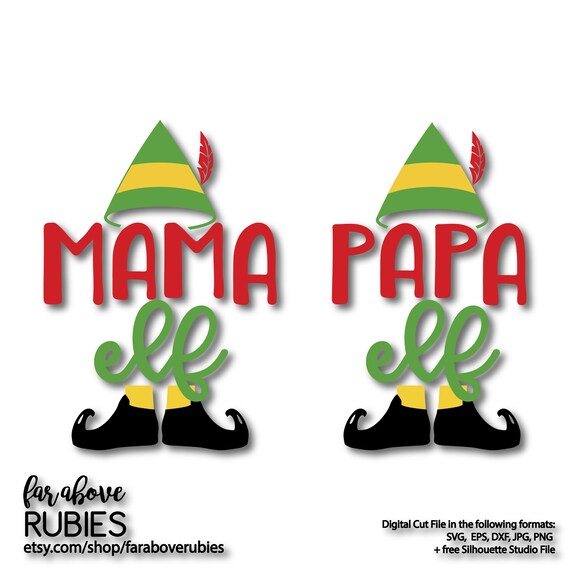 Download Free Mama Elf Papa Elf Christmas Elf Svg Eps Dxf Png Jpg Etsy SVG DXF Cut File