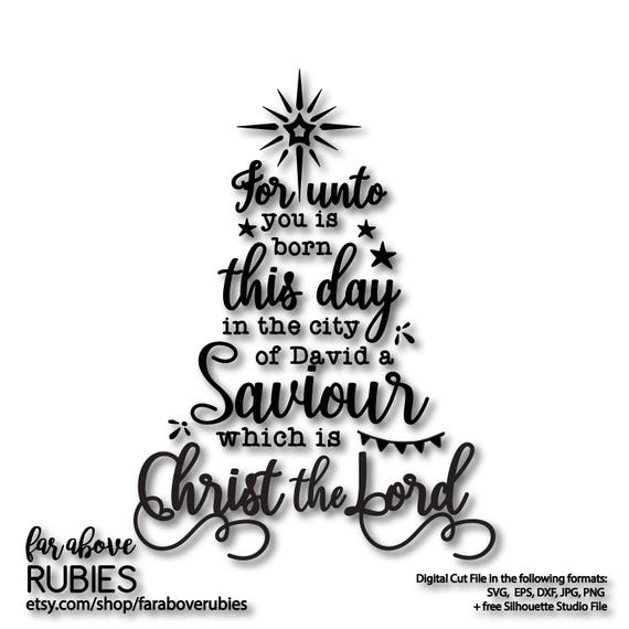 Christmas Bible Verse Luke 211 KJV a Saviour which is Christ  Etsy