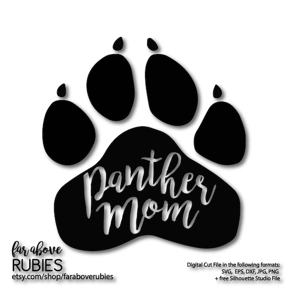 Download Panther Mom Paw Print School Team Mascot Pride Mascot SVG ...