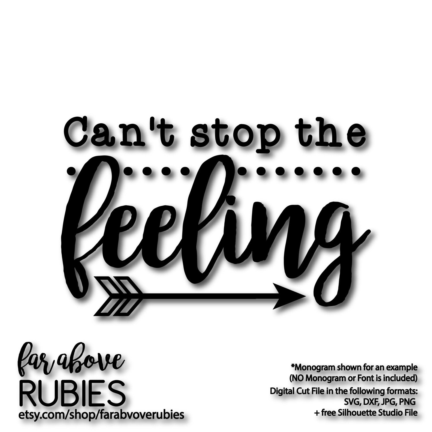 Can't Stop the Feeling with Dots and Arrows SVG DXF Etsy