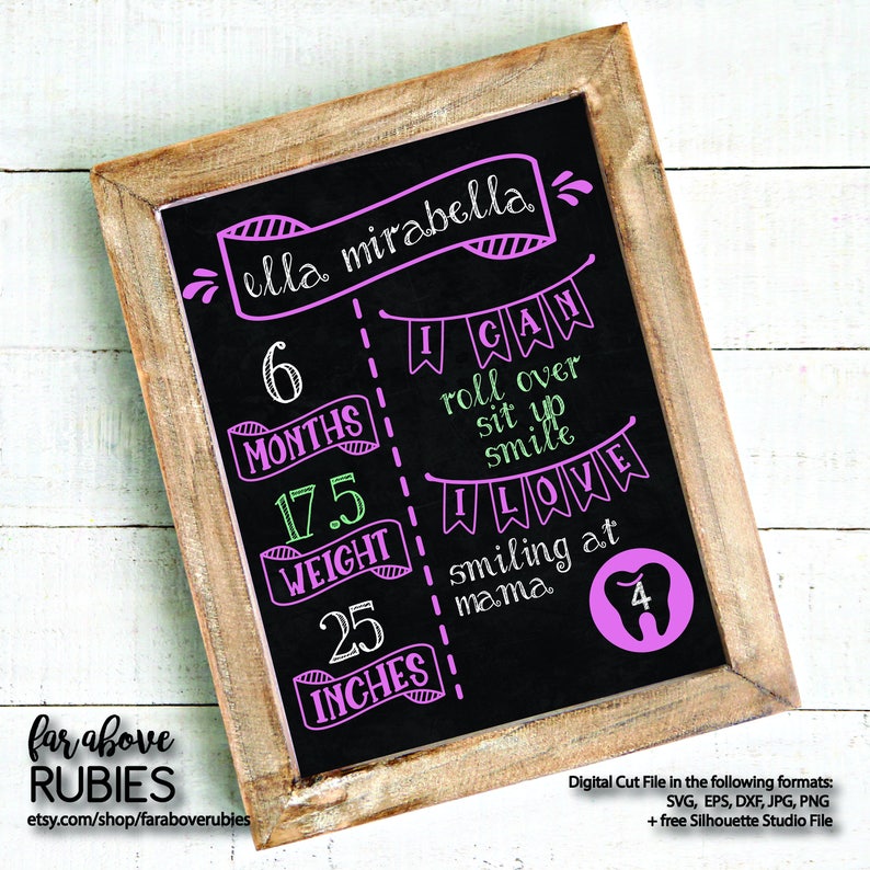 Download Baby Milestone SVG Milestone Board SVG Baby Shower Gift ...