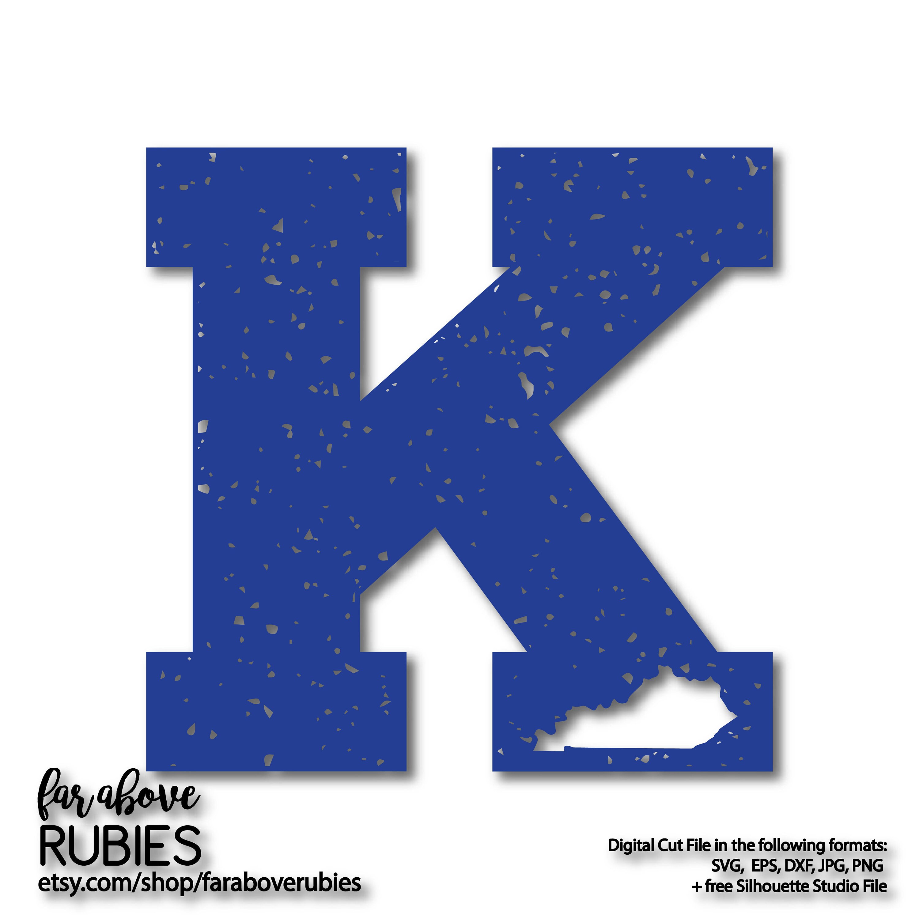 Download Distressed Kentucky Letter K SVG with KY State Shape SVG ...