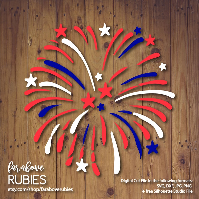 Download Fireworks with Stars SVG EPS dxf png jpg digital cut file ...