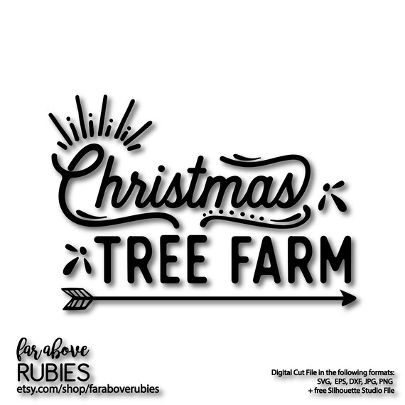 Download Free Christmas Tree Farm Word Art Holiday Svg Eps Dxf Png Jpg Etsy SVG DXF Cut File