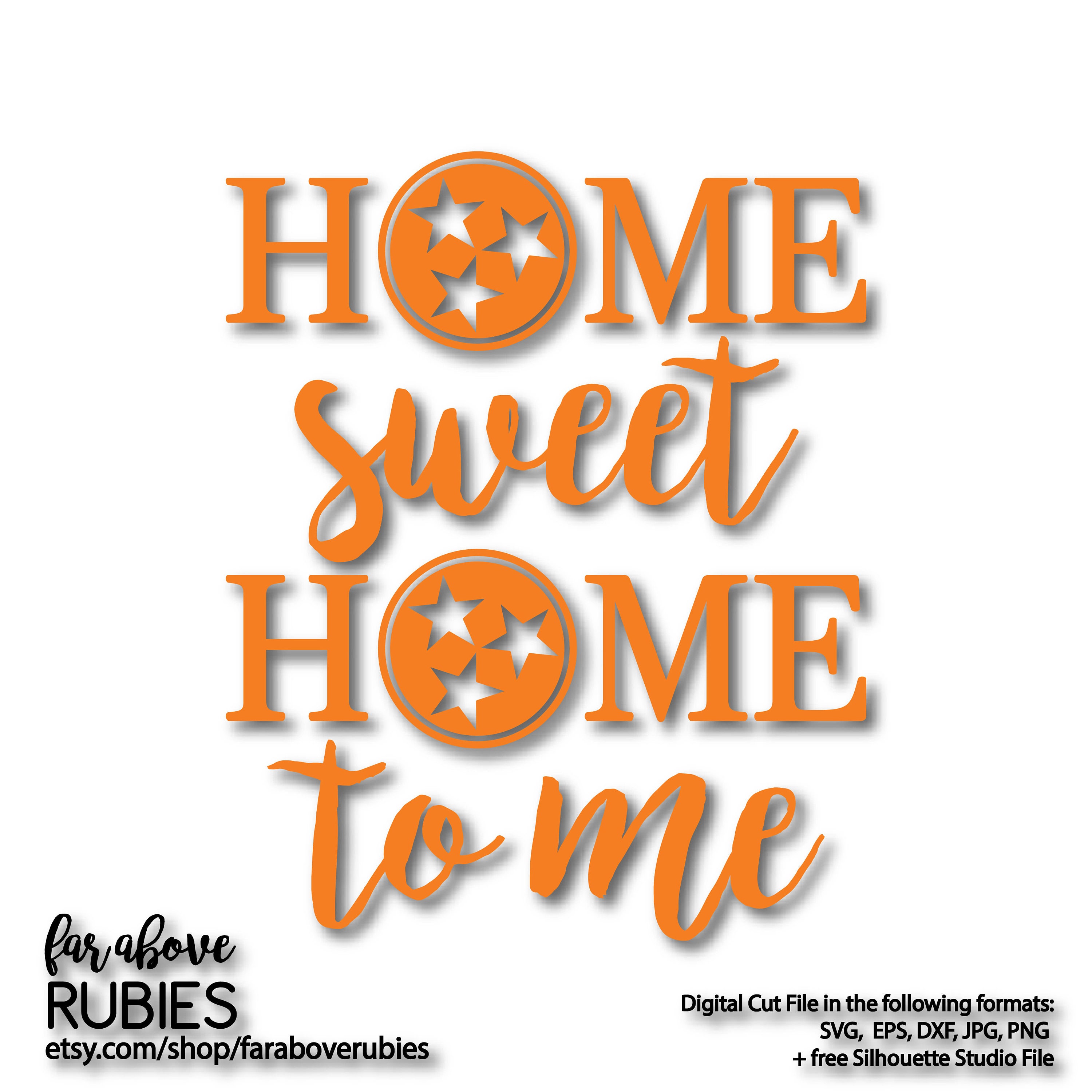 Download Free Home Sweet Home To Me Rocky Top Tennessee Tri Star Tn Tristar Etsy SVG Cut Files