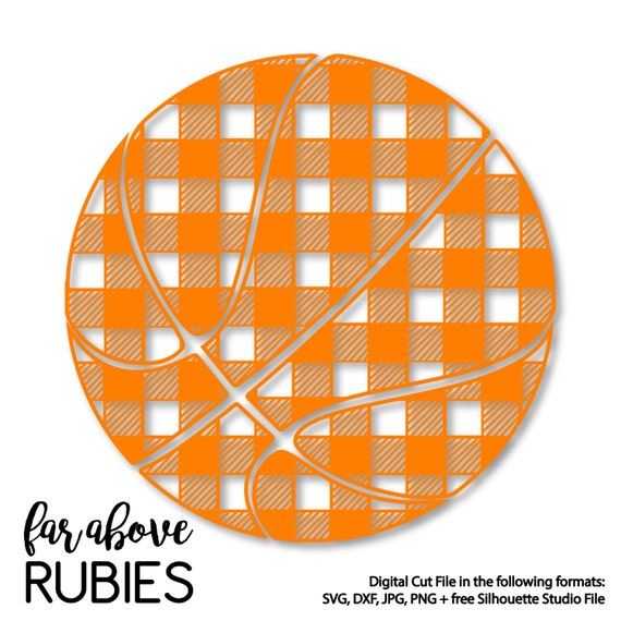Basketball Buffalo Plaid Pattern Svg Dxf Png Jpg Digital Etsy