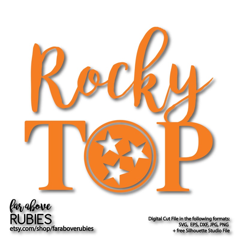 Rocky Top Tennessee TriStar TN Tristar SVG EPS dxf png Etsy