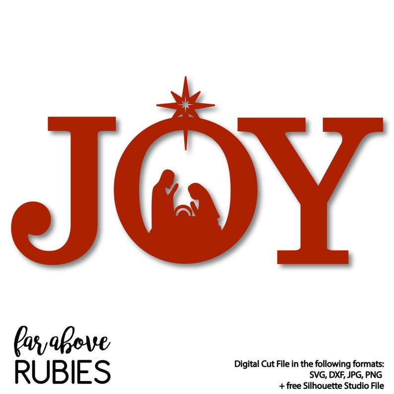 Download JOY Nativity Christmas Holiday SVG EPS dxf png jpg digital ...