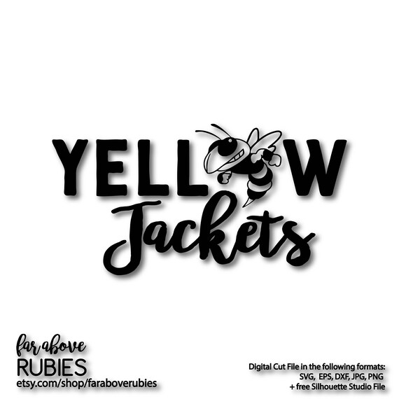 Download Yellow Jackets with Bee Team Spirit SVG EPS dxf png jpg | Etsy
