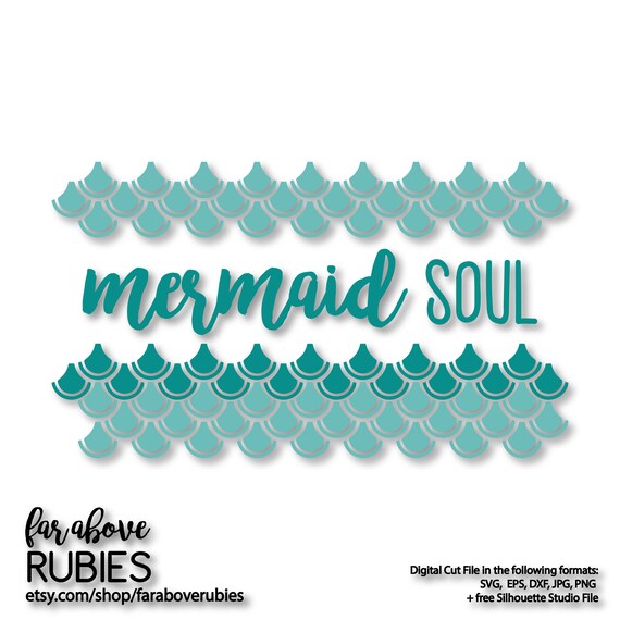 Download Free Mermaid Soul With Fish Scales Beach Vacation Summer Svg Etsy SVG Cut Files