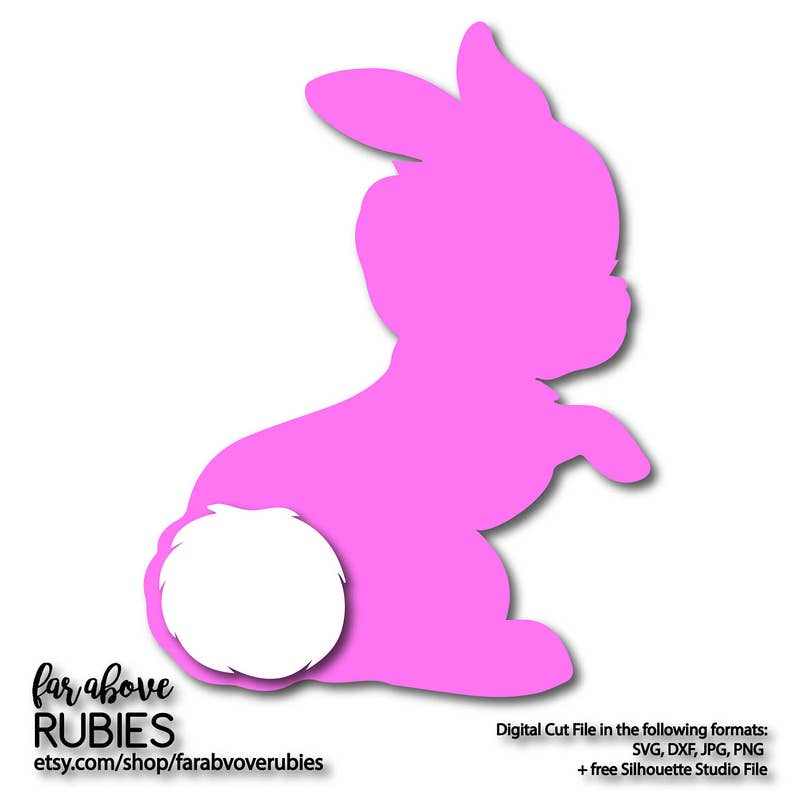 Download Easter Bunny Rabbit Silhouette with Tail SVG EPS dxf png ...