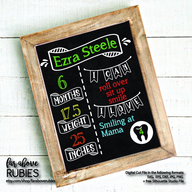 Download Baby Milestone SVG Milestone Board SVG Baby Shower Gift ...
