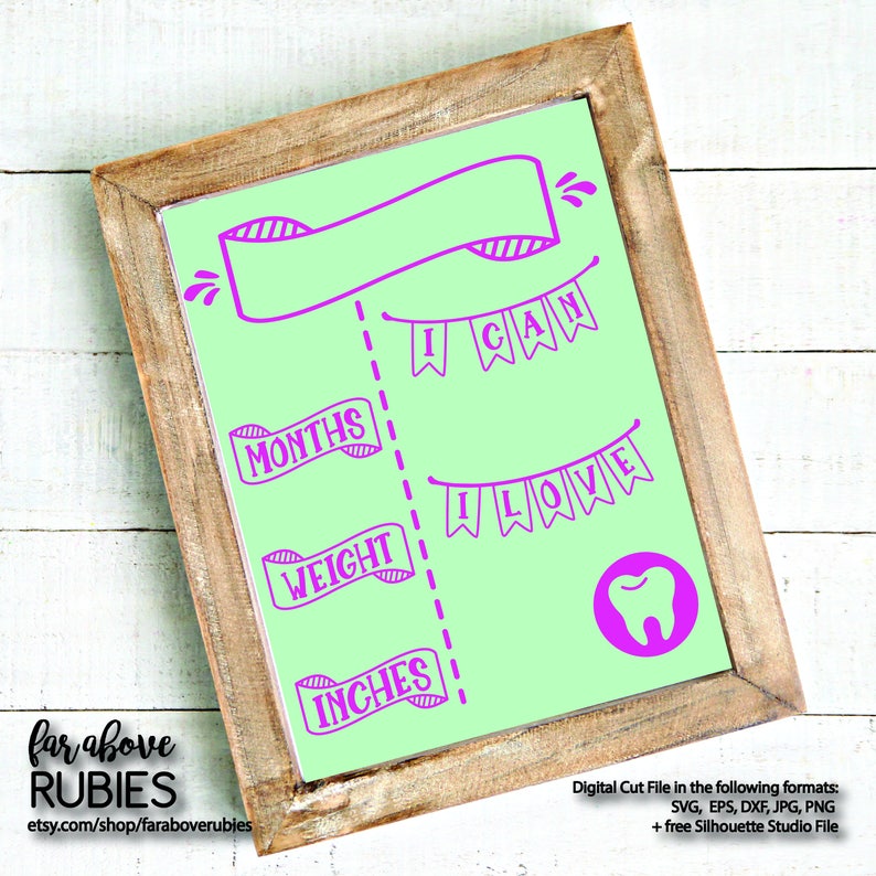 Download Baby Milestone SVG Milestone Board SVG Baby Shower Gift ...