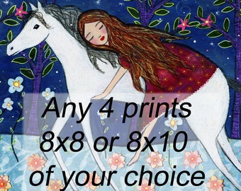 Print Set Bundle - ANY 4 PRINTS Of Your Choice - 8x8 or 8x10 Mix and Match - Money Saving Offer