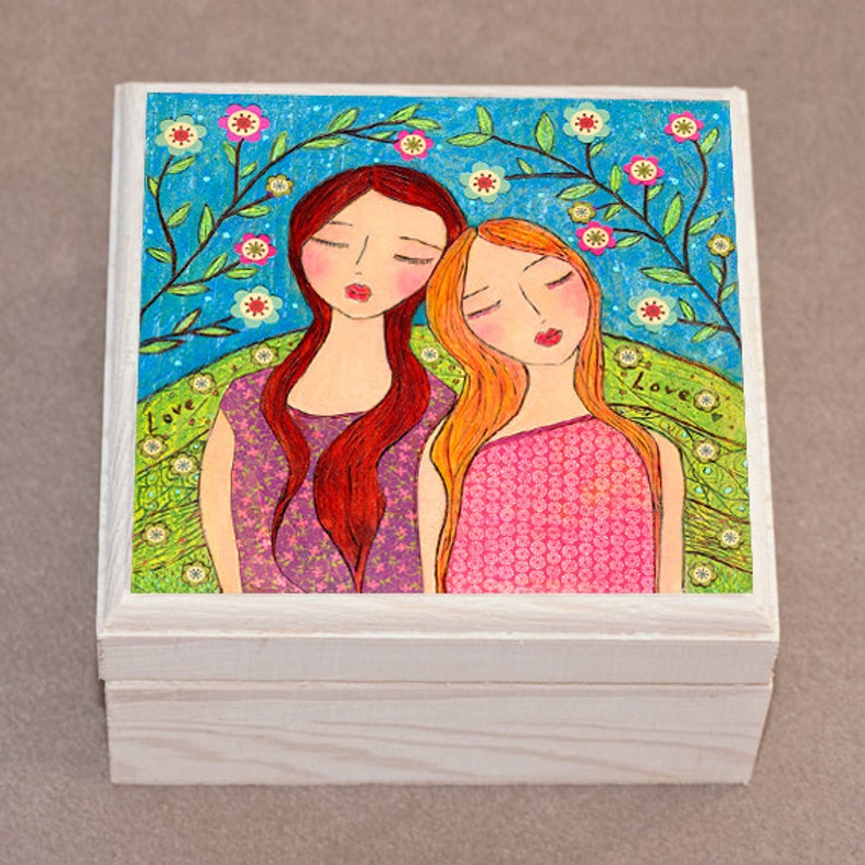 Best Friend Gift Sister Gift Girls Jewelry Box Wooden Etsy
