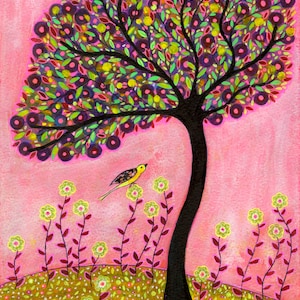 Art Print - Tree Art Print -Tree Painting - Large Wall Art Prints - Giclee Print - Mixed Media Art - Large Wall Art Print