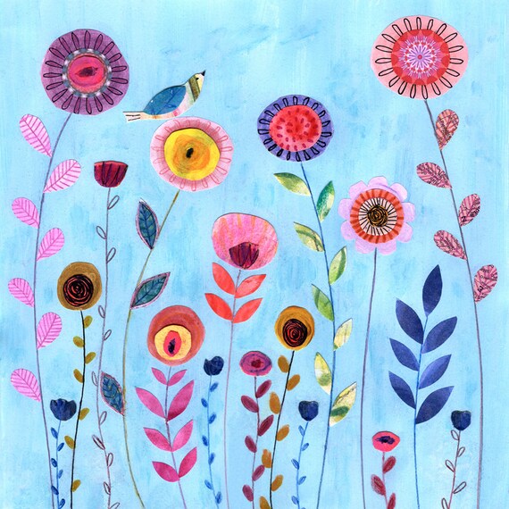 Floral Art Print Flower Art Print Large Art Print Floral Etsy