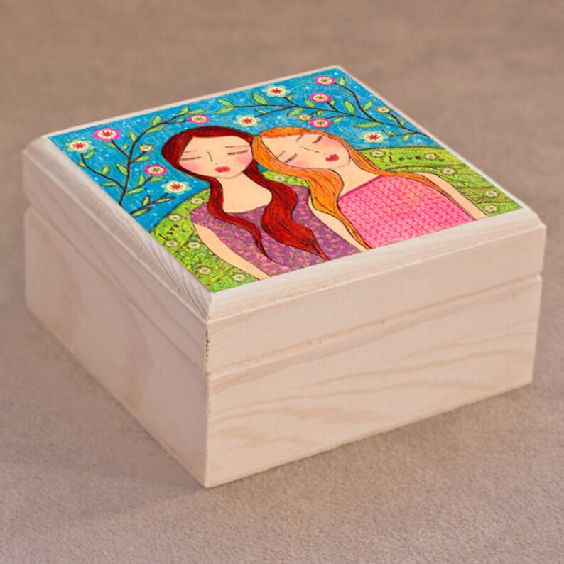 Best Friend Gift Sister Gift Girls Jewelry Box Wooden Etsy