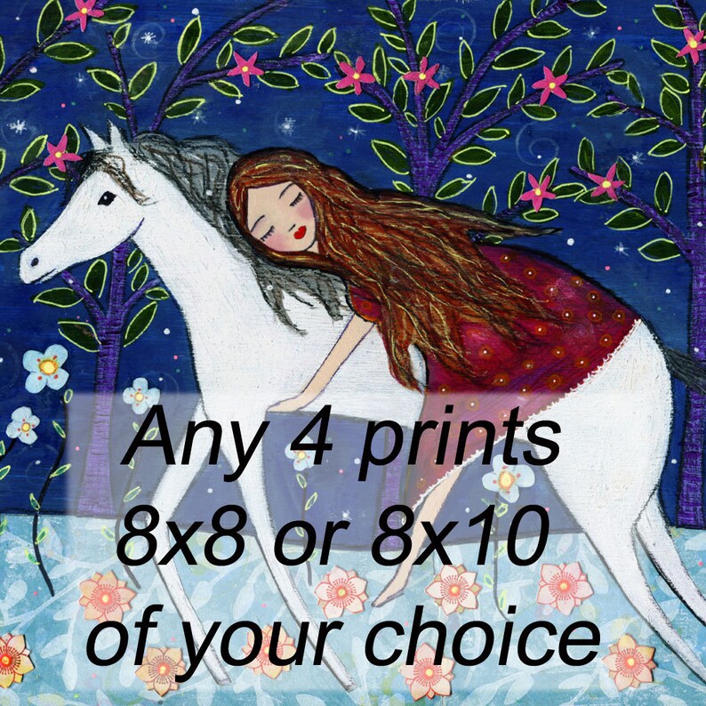 Print Set Bundle ANY 4 PRINTS Of Your Choice 8x8 or 8x10 Mix and Match Money Saving Offer image 1
