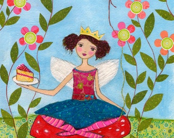 Fairy Art Print - Birthday Fairy Art Print - Birthday Girl Art Print - Nursery Art Print - Nursery Decor - Nursery Art - Children Art