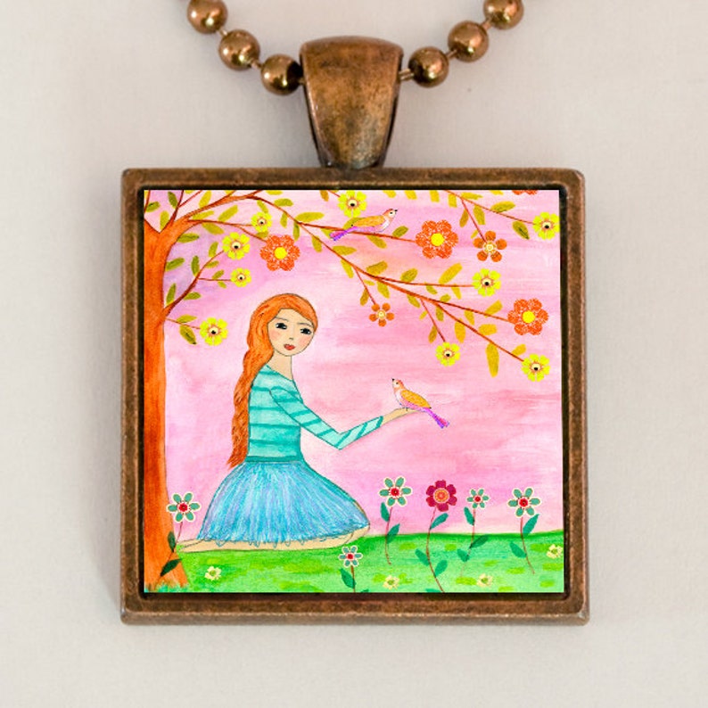 Girls Necklace Handmade Girls Jewelry Kids Jewelry Children Jewelry Necklace Girls Pendant