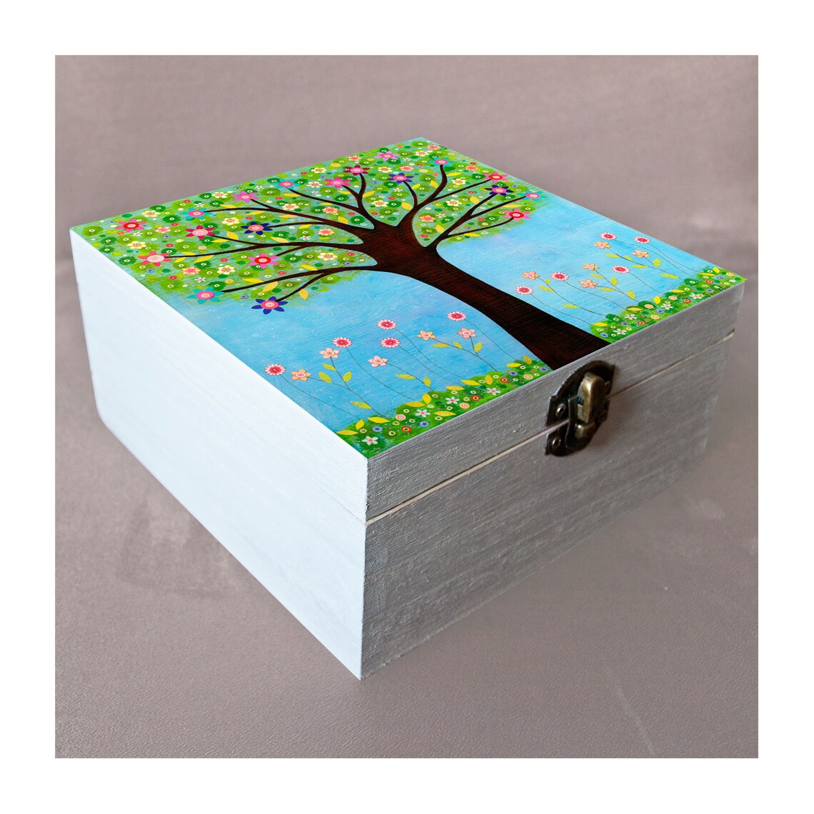 Tree Jewelry Box Large Wooden Handmade Jewellery Box Etsy
