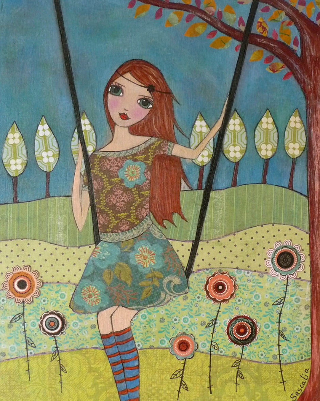 Art Print Girl Decor Girls Wall Art Teen Girl Art Teen Etsy