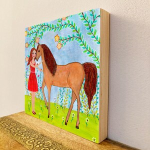 print for children's room Design for the walls of the nursery Poster Boy painting poster Horse painting poster