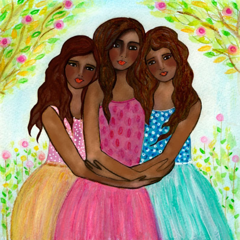Sister Art Print Large Sister Print Together Always Etsy