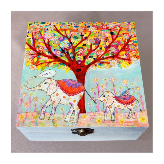 Jewelry Box Elephant Jewelry Box Elephant Gift Wooden Etsy