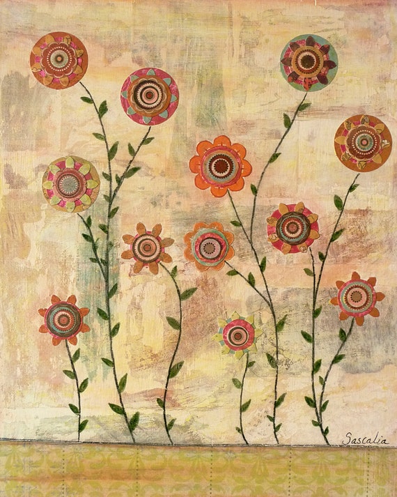 Flowers 2 Art Print Large Poster Print Home Decor Etsy